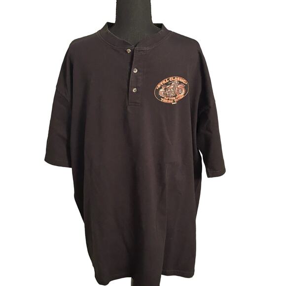 Byker Bizzare Polo Shirt Men's Size 2XL Button Up Black - Picture 1 of 5